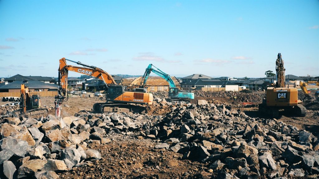 Rock extraction underway at the Arramont estate