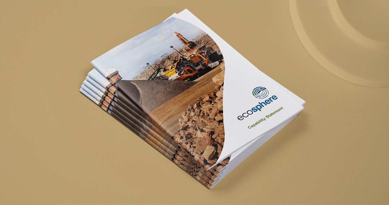 The Ecosphere Capability Statement, shown as a printed document